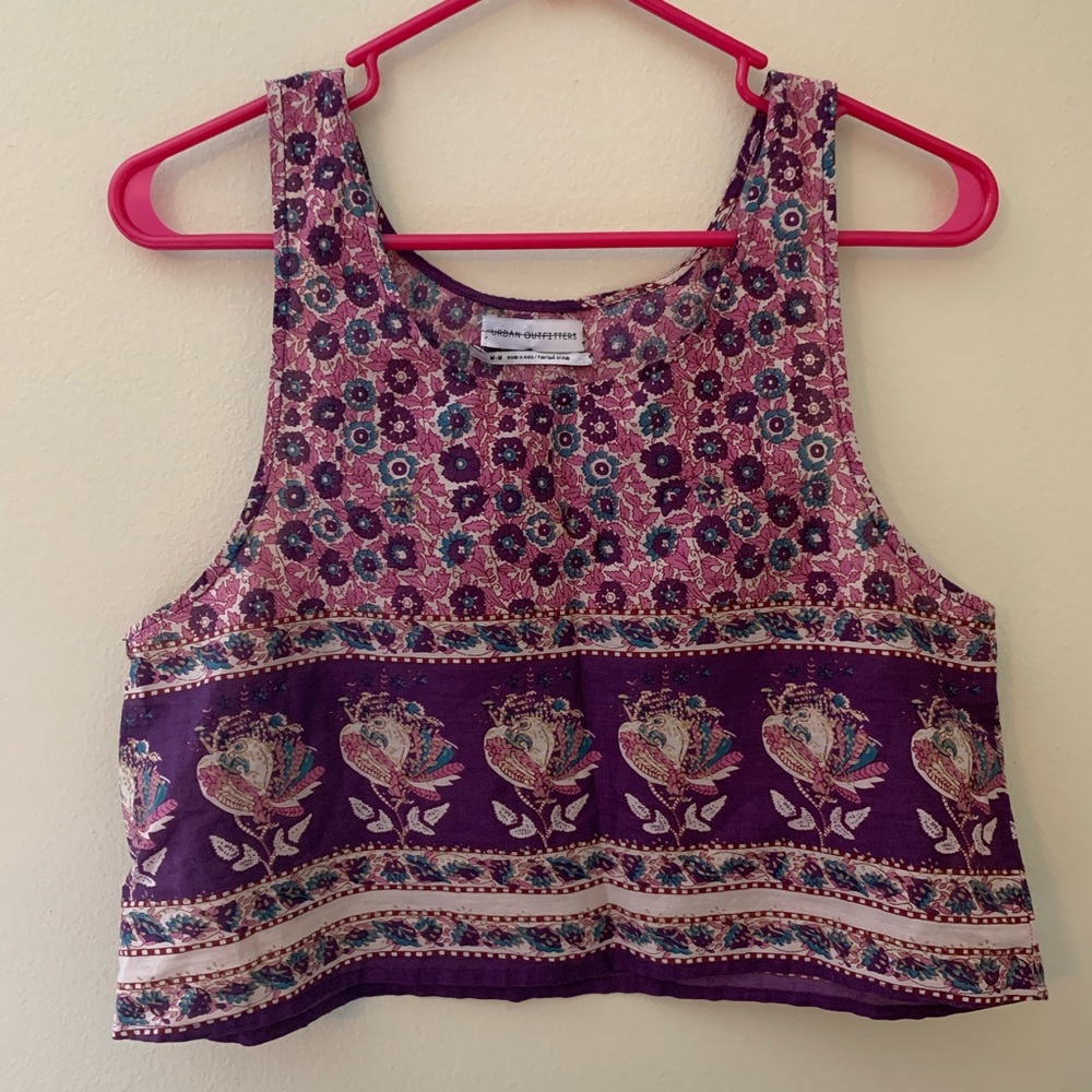 Urban Outfitters Bohemian Flower Crop Top